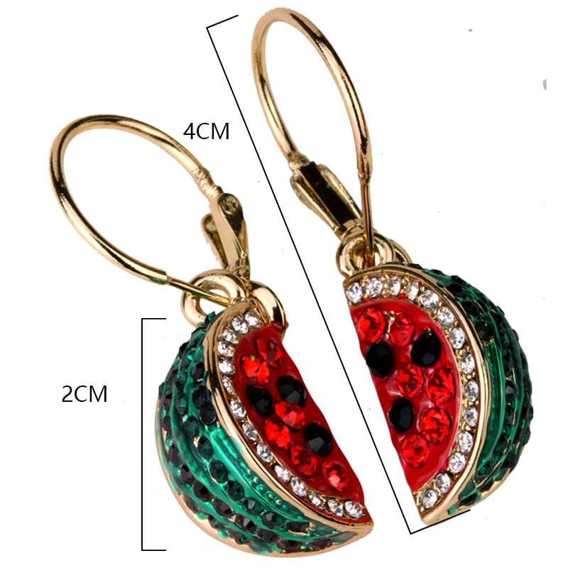 Women's Watermelon Dangle Drop Earrings