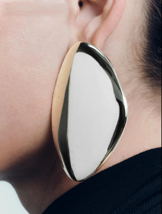 Large Asymmetric Flat Earrings