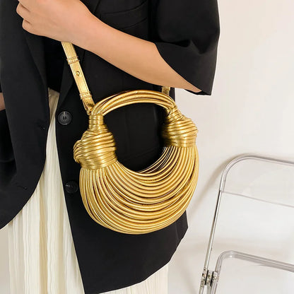 Women's Knotted Rope Clutch Purse