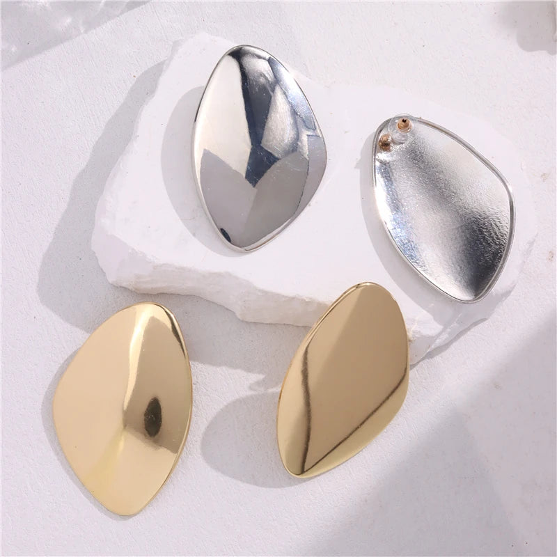 Large Asymmetric Flat Earrings